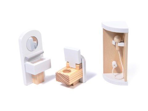 Domek dla lalek drewniany MDF + mebelki 78cm czarny LED Domek dla lalek drewniany MDF + mebelki 78cm czarny LED