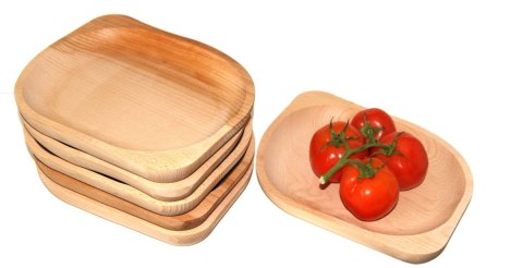 Talerz Drewniany Zestaw 6 Szt 30 cm - Niecka Patera Talerz Drewniany Zestaw 6 Szt 30 cm - Niecka Patera