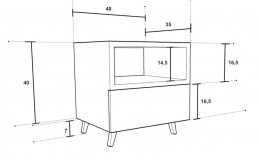 Drewniana szafka nocna Dirk