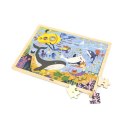 Viga 44583 Puzzle na podkłądce 48 elementów - poznajemy morze i jego mieszkańców