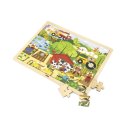 Viga 44588 Puzzle na podkładce 48 elementów - poznajemy farmę