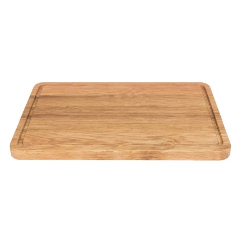 Drewniana Deska do Krojenia z rowkiem 35x25 - Dąb Drewniana Deska do Krojenia z rowkiem 35x25 - Dąb