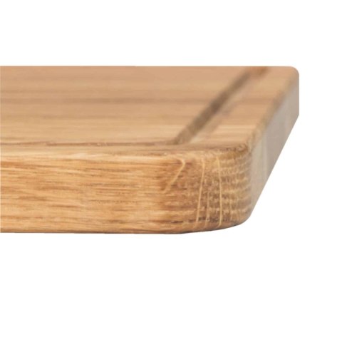 Drewniana Deska do Krojenia z rowkiem 35x25 - Dąb Drewniana Deska do Krojenia z rowkiem 35x25 - Dąb