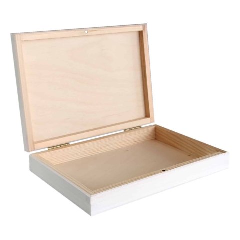 Drewniane Pudełko z magnesem 20x14 - białe Drewniane Pudełko z magnesem 20x14 - białe