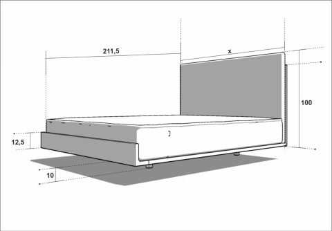 Łóżko drewniane Sonar 1 Łóżko drewniane Sonar 1
