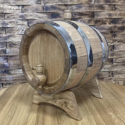 Beczka drewniana dębowa 5l wypalana na bimber, whisky lub wino + grawer Beczka drewniana dębowa 5l wypalana na bimber, whisky lub wino + grawer