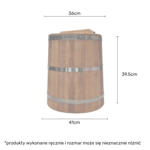 Beczka drewniana dębowa do kiszenia 30l Beczka drewniana dębowa do kiszenia 30l