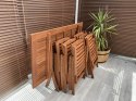 Zestaw mebli ogrodowych Dover (150 x 80) z 4 krzesłami Calgary (drewno z certyfikatem FSC) i 4 poduszkami PREMIUM : Kolor poduc