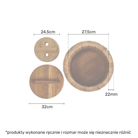 Beczka drewniana dębowa 20l Beczka drewniana dębowa 20l