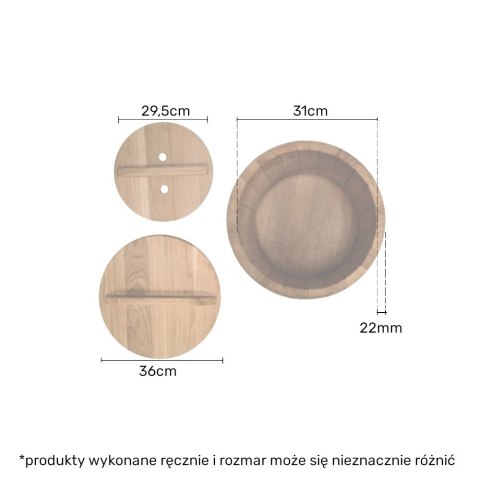 Beczka drewniana dębowa 30l Beczka drewniana dębowa 30l