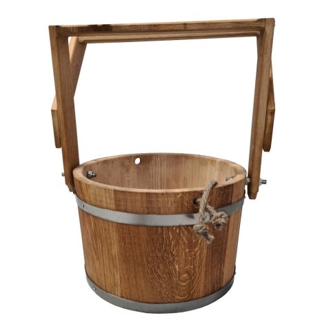 Wiadro prysznicowe do sauny drewniane dębowe 20l Wiadro prysznicowe do sauny drewniane dębowe 20l